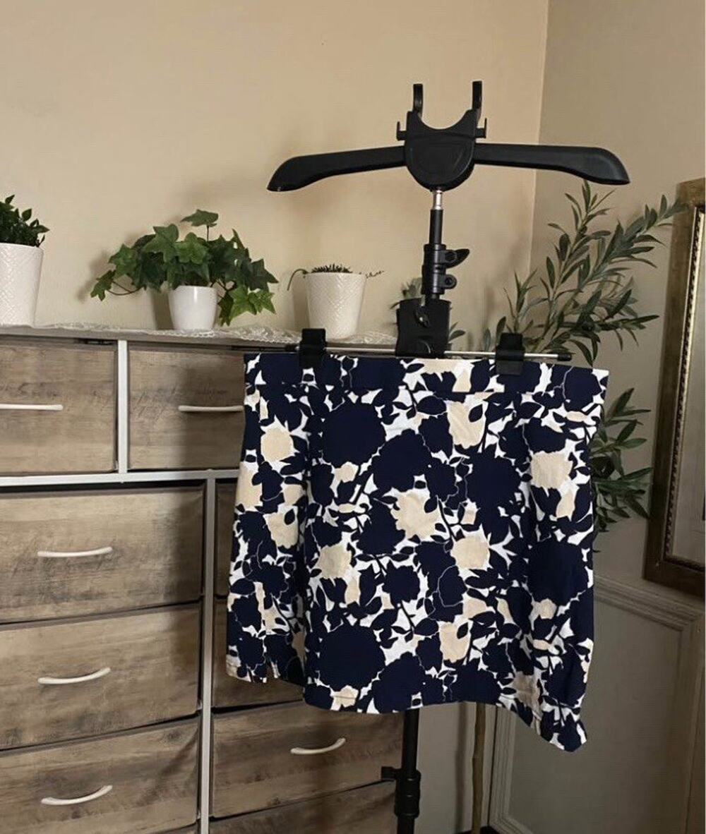 Rafaella Women’s Navy & White Floral Pencil Skirt XXL